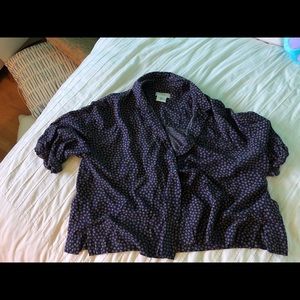 Cooperative button down floral crop top